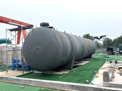 Horizontal carbon steel gas storage tank 100 cubic